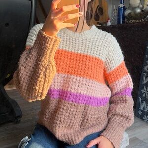 Colorful Striped Women's Sweater